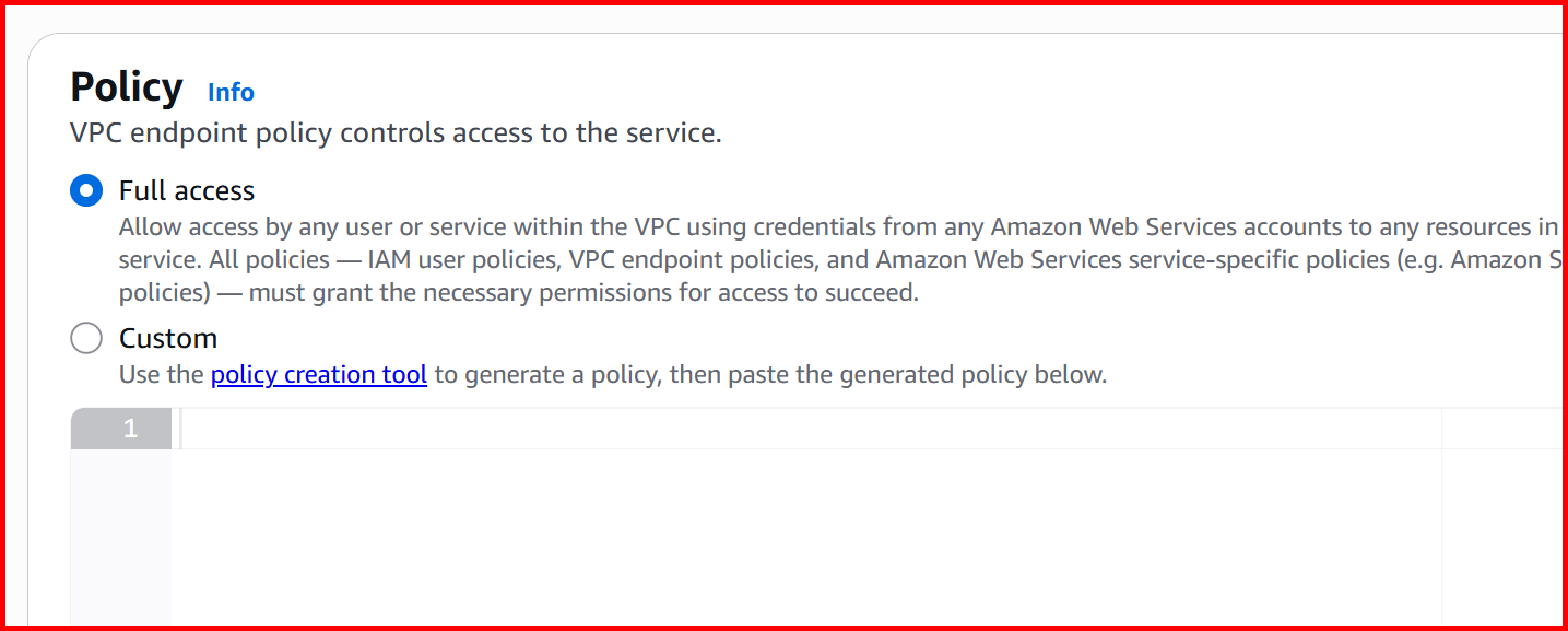Picture showing selecting the policy of an endpoint